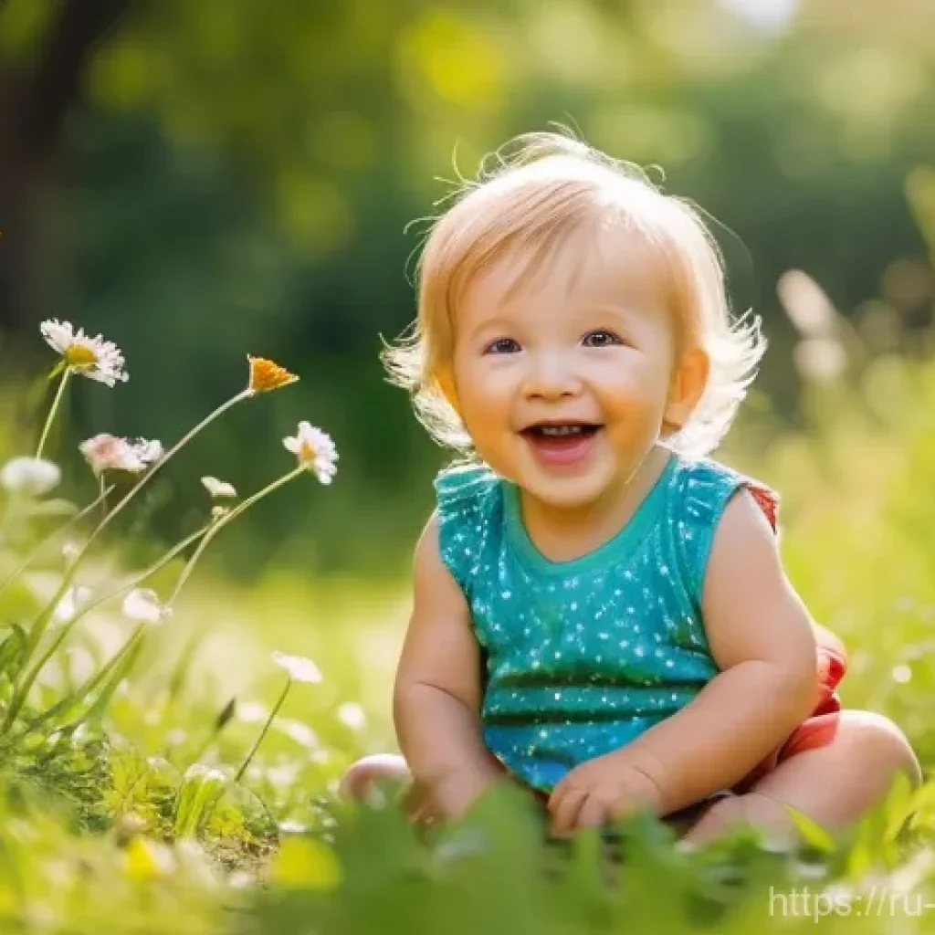 건축 자재 가격 비교 - **Prompt:** A heartwarming scene of a cheerful toddler, approximately 2 years old, happily playing i...