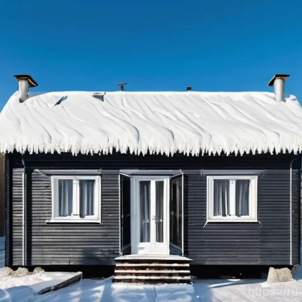 폴리우레탄 방수제 성능 - **Prompt:** "A sturdy Russian dacha (country house) standing resilient against harsh elements. On on...