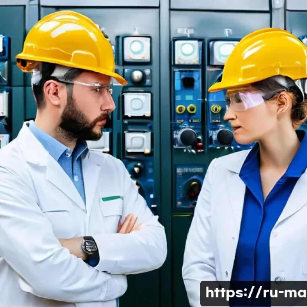 방폭 자재 인증 기준 - **Industrial Vigilance: Averted Hazard in an EAEU Plant**
    A realistic, wide-angle shot of a mode...