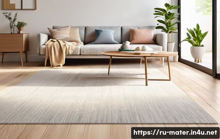 셀프 시공 가능한 바닥재 - A modern living room interior featuring stylish laminate flooring with a light wood texture, bright ...